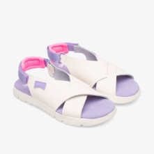 Cheap Camper Oruga Kids Sandals US-92591 Beige / Purple